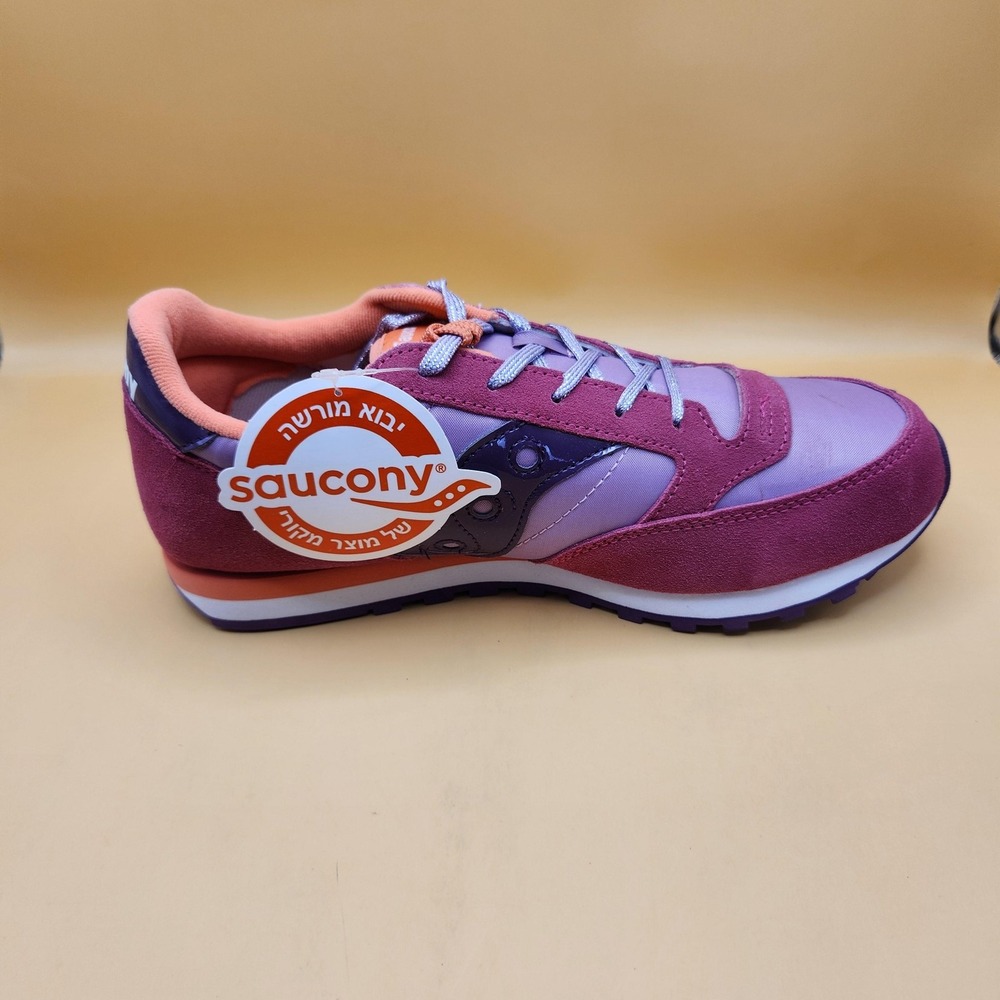 Saucony Jazz Original Shoes Girls Size 6 Purple Pink Coral Sneakers SY56276 - Picture 4 of 12
